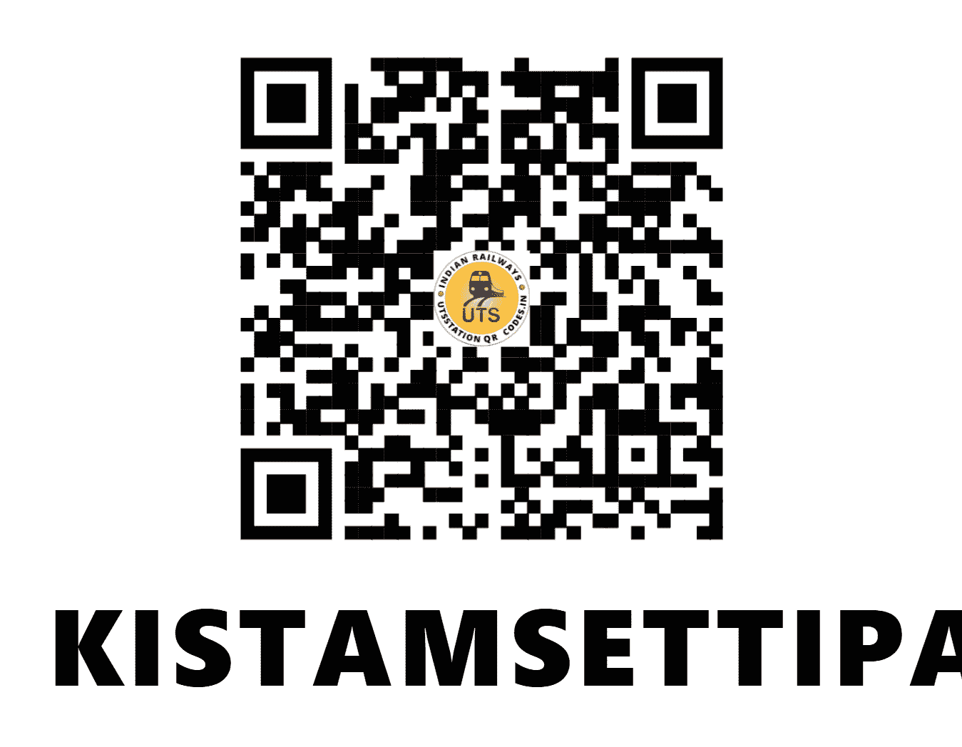 UTS QR Code for KISTAMSETTIPALLI - KSTE - SC (ANDHRA PRADESH)